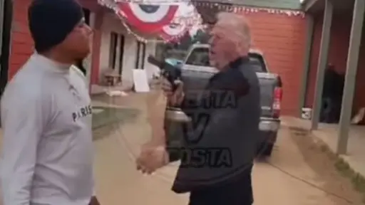 Empresario amenazó a trabajadores de delivery, Captura
