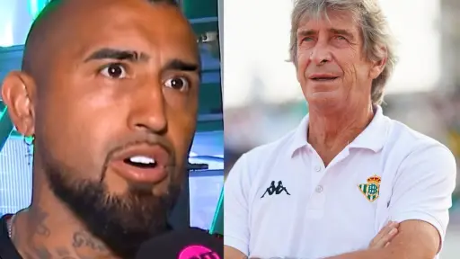 Arturo Vidal le bajó el pulgar a Pellegrini, Captura