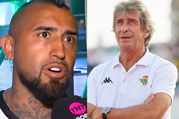 Arturo Vidal le bajó el pulgar a Pellegrini ,Captura