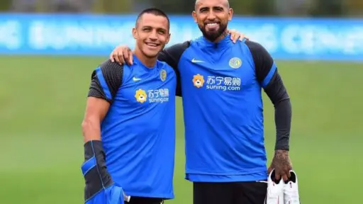 Alexis y Vidal juntos en el Inter de Milán, red X