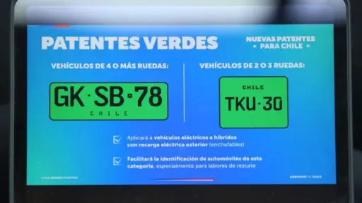 Patentes verdes aparecerán en el parque automotriz, Agencia Uno