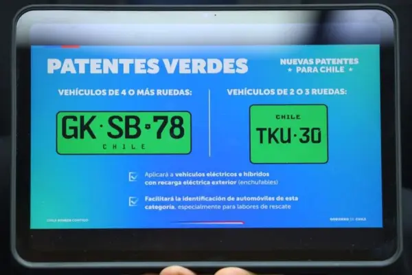 Patentes verdes aparecerán en el parque automotriz ,Agencia Uno