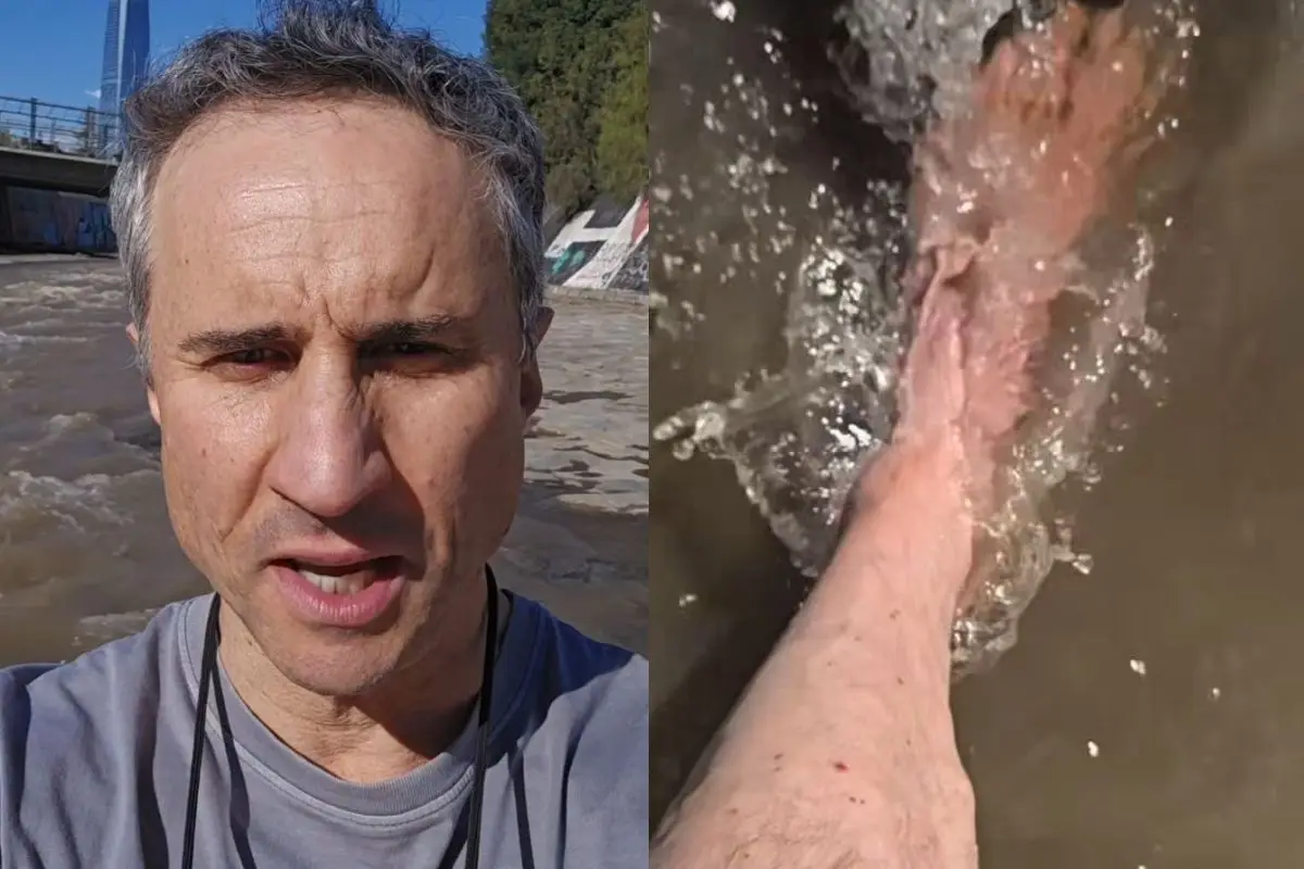 El agua cristalina del Río Mapocho, Instagram