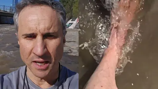 El agua cristalina del Río Mapocho, Instagram