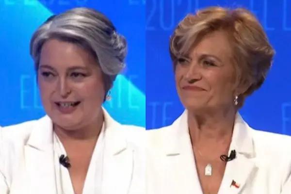 Jara y Matthei en el debate presidencial de Canal 13 ,Captura