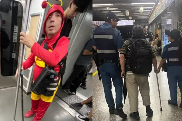 El Chavo del Metro reapareció como el Chapulín Colorado ,Captura de redes sociales