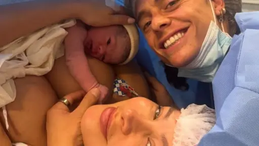 Sabrina Sosa y Joaquín Montecinos recibieron a Gio, Instagram