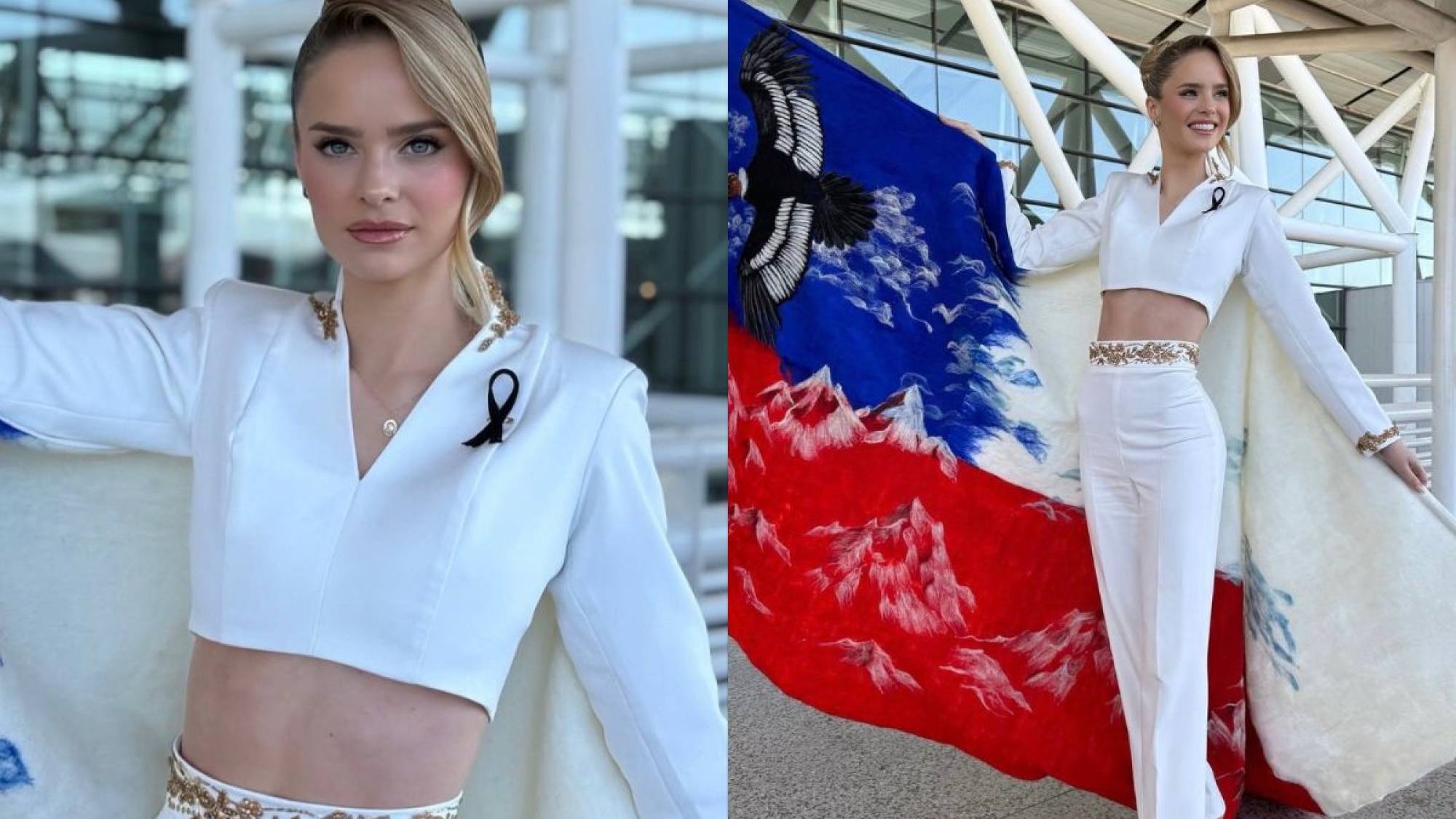 Con alas y un cóndor: Inna Mool viajó al Miss Universo luciendo comentado atuendo