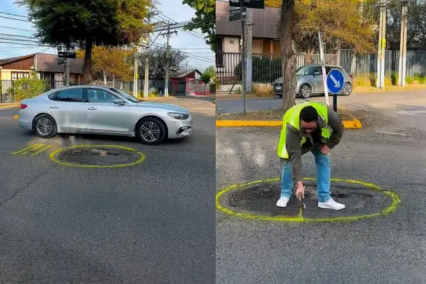 Los hoyos son un problema para los automovilistas ,Instagram