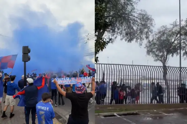 Hinchas de la U llegaron al Estadio Nacional ,red X
