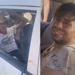 Los dos sujetos que viajaban al interior del auto que chocó a furgón escolar, red X