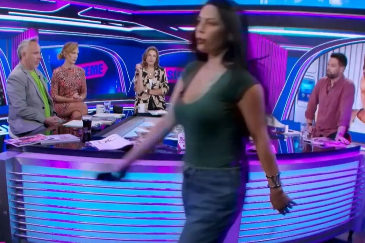 Daniela Aránguiz se retiró del set, Captura