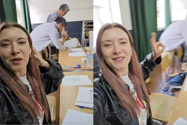 Carla Jara como vocal de mesa ,Captura de pantalla