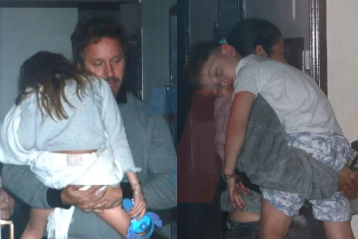 Benjamín Vicuña se reencontró con sus hijos, red X