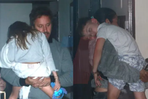 Benjamín Vicuña se reencontró con sus hijos ,red X