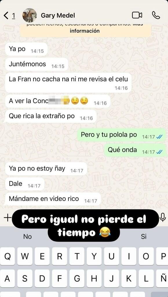 Los comprometedores chats de Gary Medel  - Cecilia Gutiérrez | Instagram