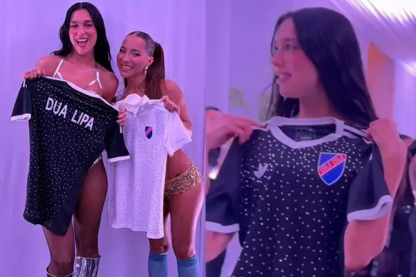 Princesa Alba le regaló la camiseta de Colo Colo a Dua Lipa ,Captura