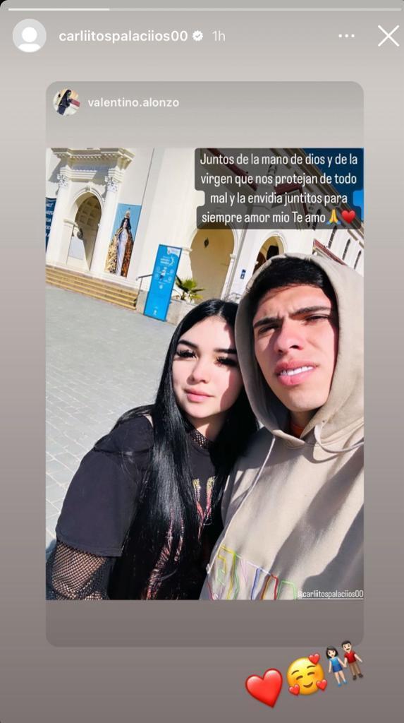 Carlos Palacios y su pareja Alexia Catalina  - Captura | Instagram