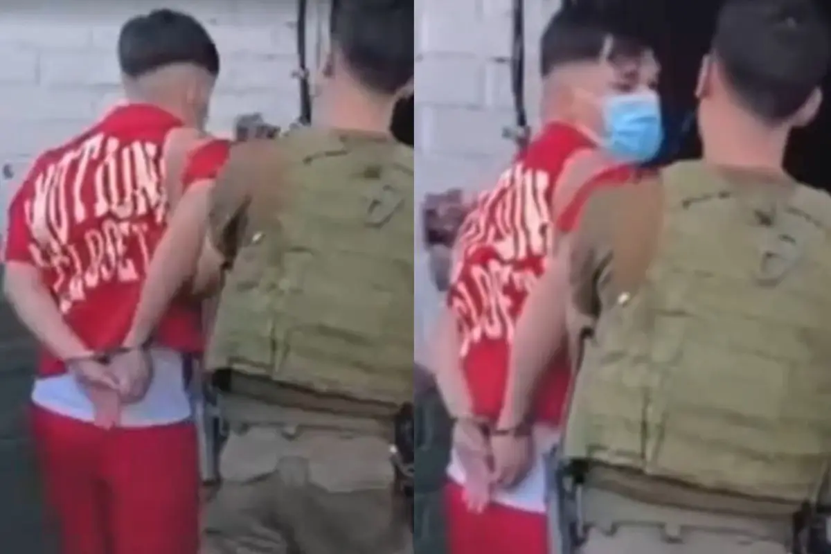 Jere Klein esposado junto a Carabineros, Captura