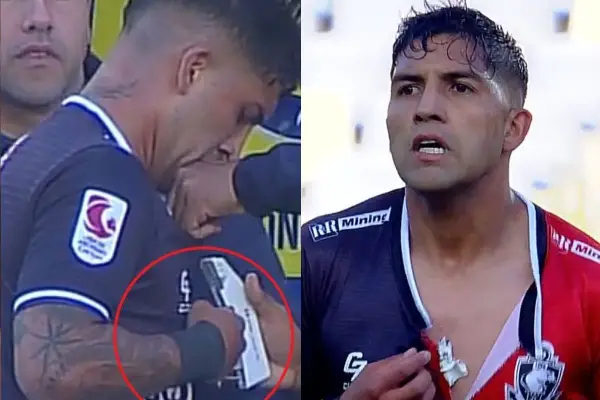 Ignacio Jara sufrió percance con su camiseta ,Captura