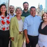 Jeannette Jara junto a miembros del Partido Popular, Cedida