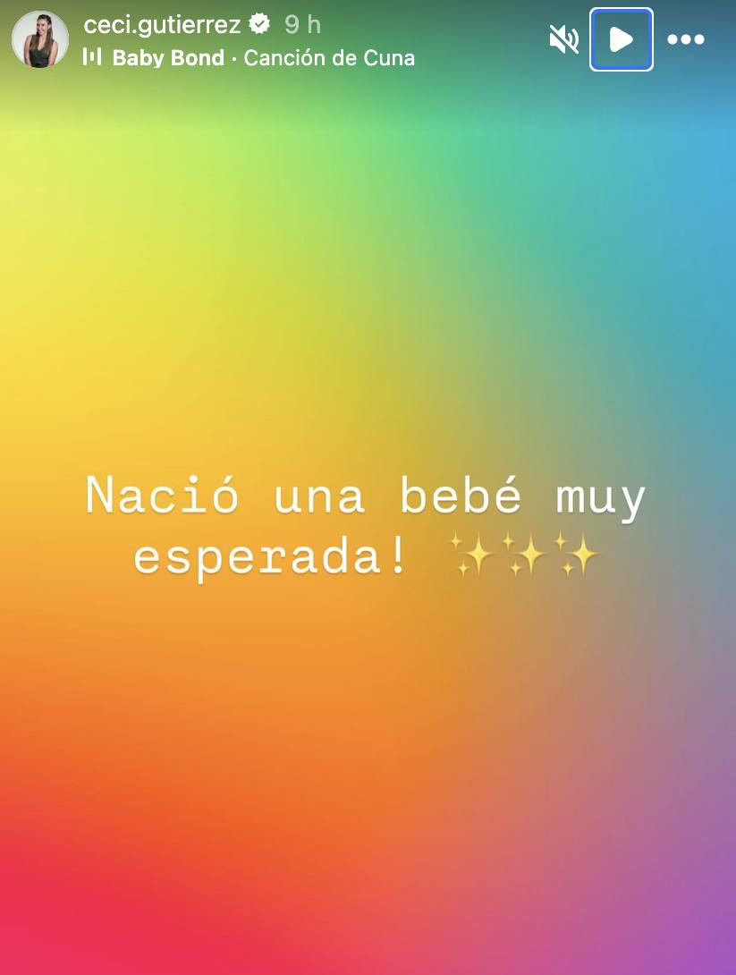 Cecilia Gutiérrez revela que nació esperada bebé - Instagram
