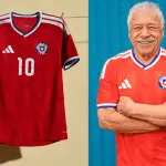 La nueva camiseta de la Roja presentada por Carlos Caszely, red X