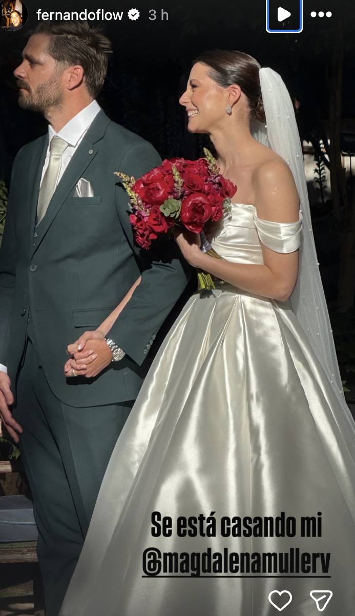 Así lució Magdalena Müller vestida de novia - Instagram