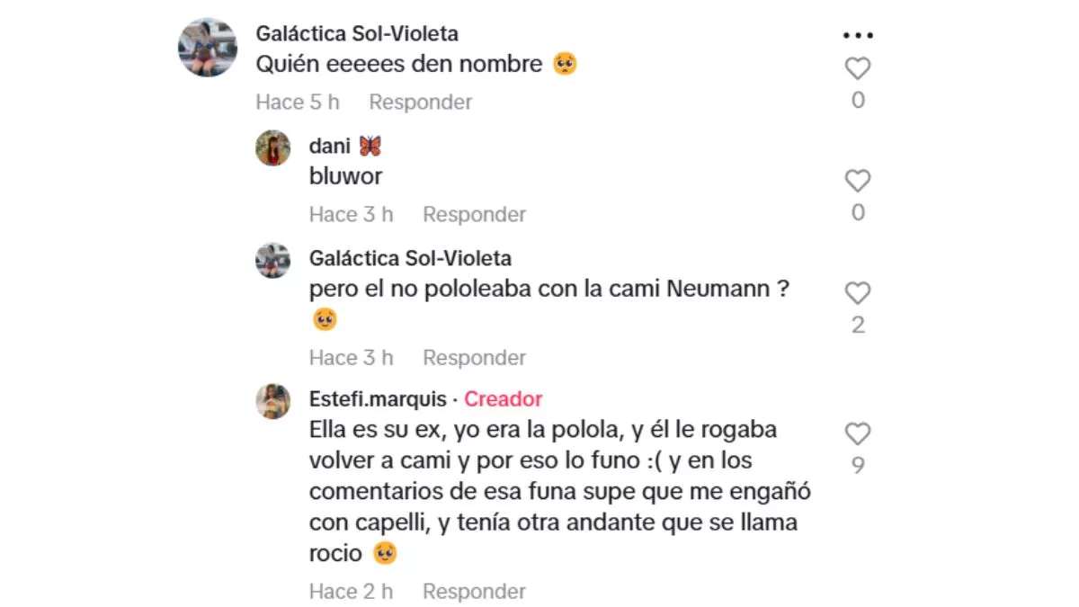 Comentarios de Estefi Marquis - Captura de pantalla - FM Dos