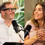 Eduardo Fuentes y María Luis Godoy en su podcast, Captura