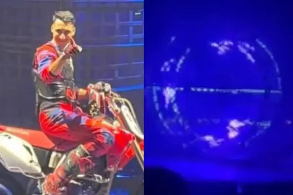 El accidente quedó registrado en distintas grabaciones del público ,red X