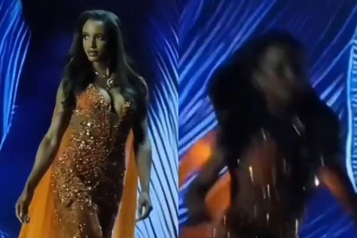 Miss Jamaica cayó desde la pasarela, Captura