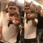 Repudio por ''show musical'' de extranjeros en pleno vagón del Metro de Santiago, Captura | X