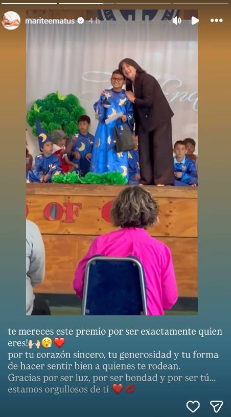 La tierna dedicatoria de Marité Matus a su hijo Emiliano  - Marité Matus | Instagram