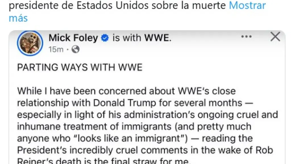 Comentario de Mick Foley - Turn Heel Wrestling (red social de Mick Foley)