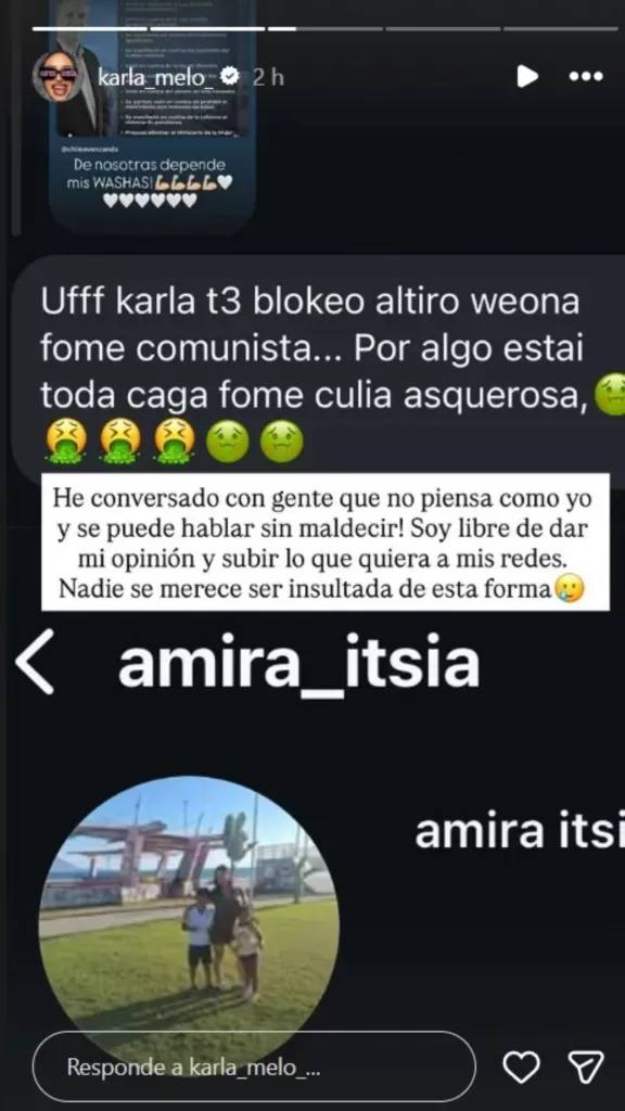 Karla Melo respondió a usuaria indignada  - Karla Melo | Instagram