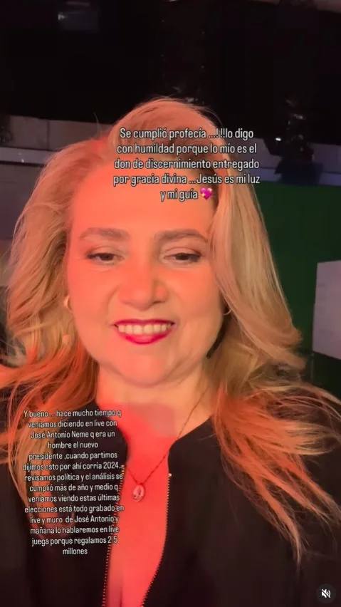 Latife Soto celebró su vaticinio electoral  - Latife Soto | Instagram