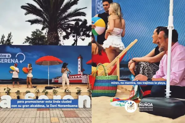 Una playa en plena Plaza Ñuñoa ,Instagram