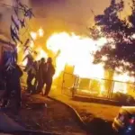 El incendio consumió completamente la vivienda, red X