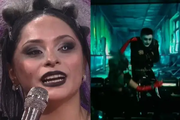 Skarleth Labra sufrió aparatosa caída ,Captura