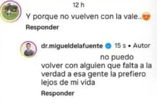 Comentario borrado de Miguel de la Fuente - Captura de pantalla