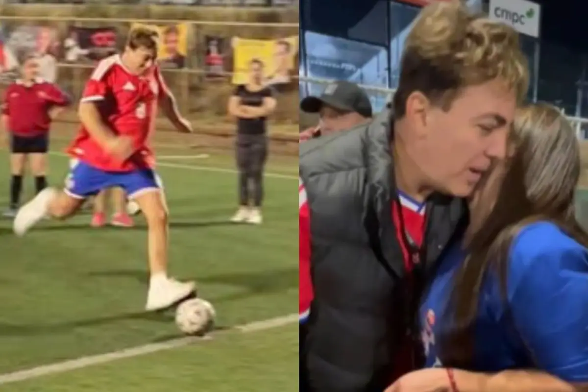Cristián Castro jugando fútbol durante su paso por Chile, Captura de redes sociales