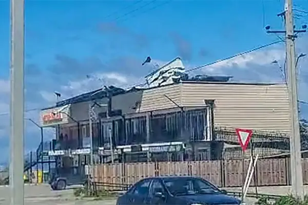 Estragos de los fuertes vientos ,El Magallánico