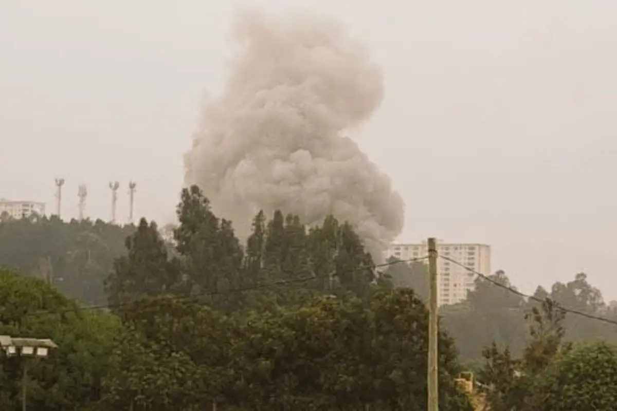Columna de humo pudo ser vista desde distintos puntos de Algarrobo, red X