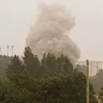 Columna de humo pudo ser vista desde distintos puntos de Algarrobo, red X