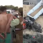 El conductor del camión fue detenido en calzoncillos, Captura