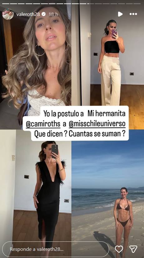 Vale Roth postulando a su hermana al Miss Universo - Vale Roth | Instagram