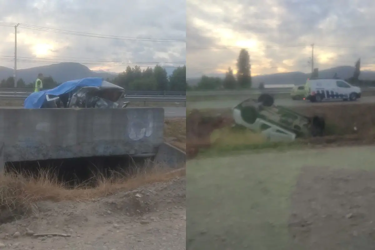 Terrible accidente a la altura de Rengo, red X