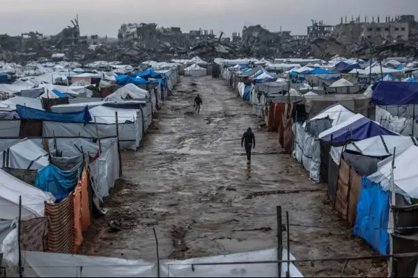 Campamentos en Gaza ,Omar Al-Qattaa/AFP/Getty Images