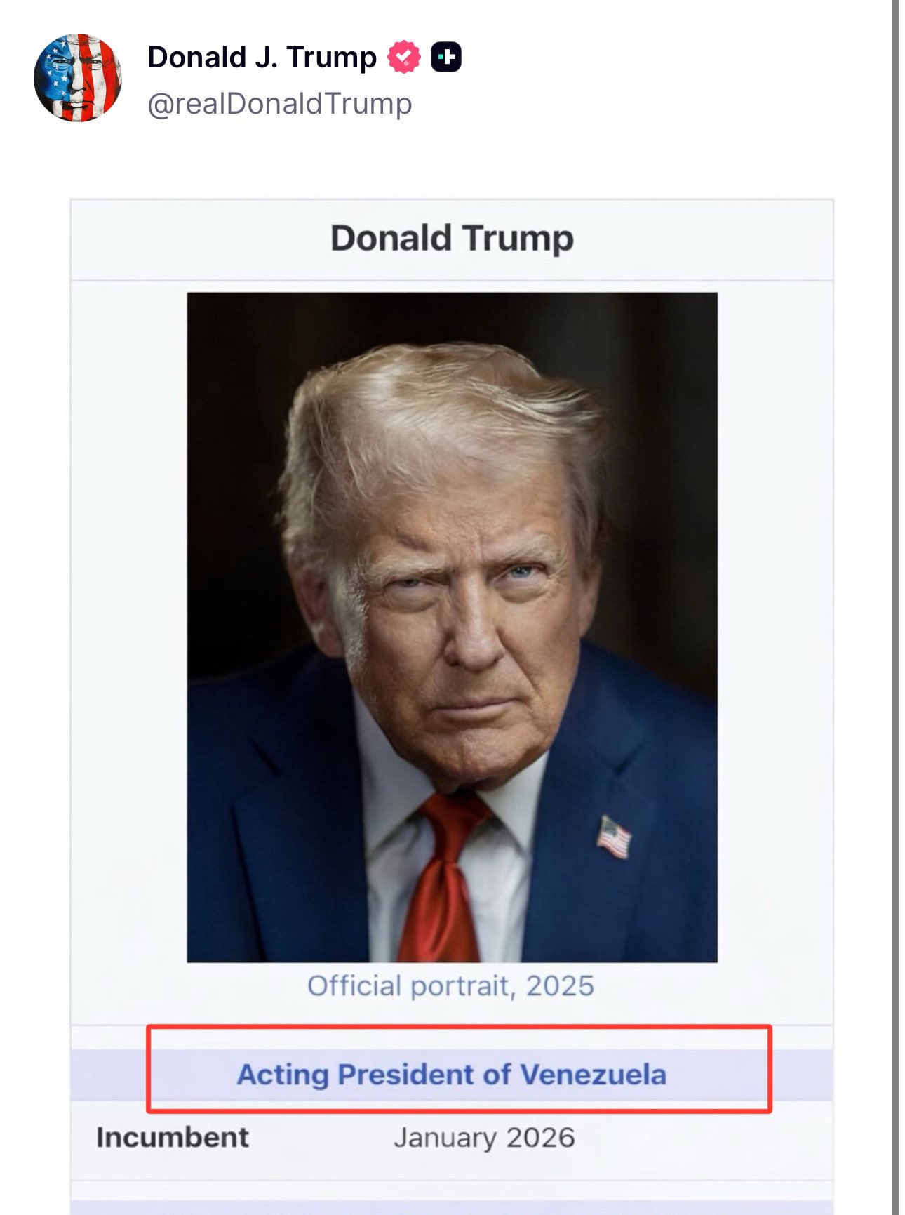     - Donald Trump - Truth Social